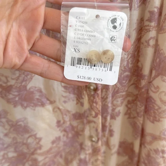 Free people Rosebud Paisley Print Cotton Button-Up Shirt - Picture 5 of 7